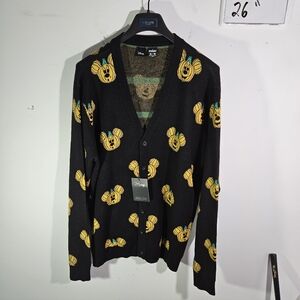 NWT Disney X Cakeworthy Mickey Mouse Pumpkin Halloween Knit Cardigan Sweater!
